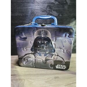 Star Wars Darth Vader Metal Lunch Box Tin with Embossed Puzzle‎ Design